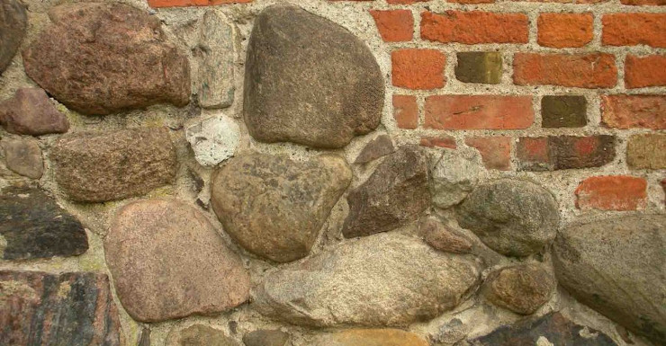 Photo of brick and stone foundation